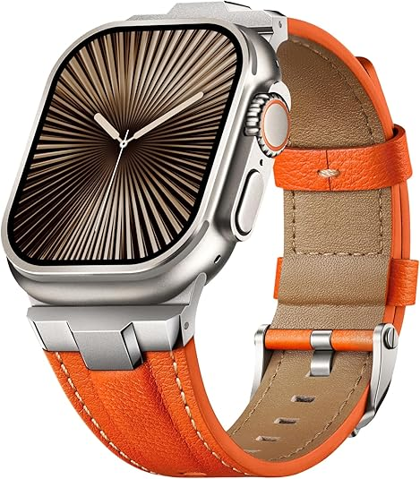 Genuine Leather Watch Band for Apple Watch | Suitisbest Replacement Strap for Ultra 2/1 & All Series