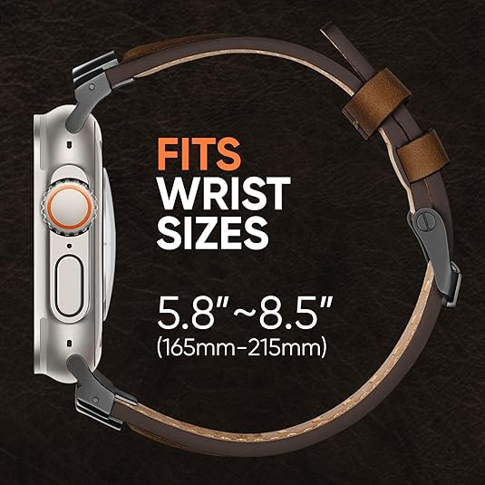 Genuine Leather Watch Band for Apple Watch | Suitisbest Replacement Strap for Ultra 2/1 & All Series