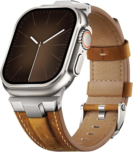 Genuine Leather Watch Band for Apple Watch | Suitisbest Replacement Strap for Ultra 2/1 & All Series