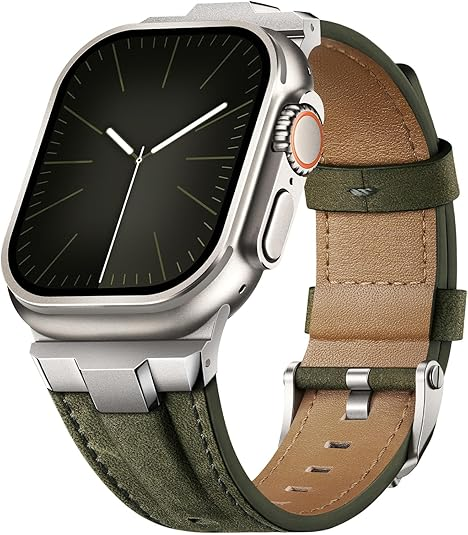 Genuine Leather Watch Band for Apple Watch | Suitisbest Replacement Strap for Ultra 2/1 & All Series