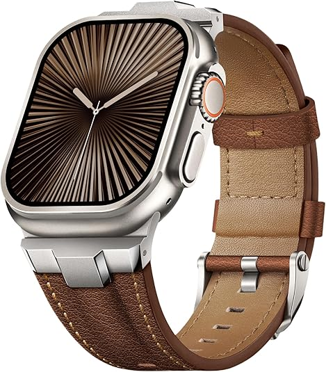 Genuine Leather Watch Band for Apple Watch | Suitisbest Replacement Strap for Ultra 2/1 & All Series