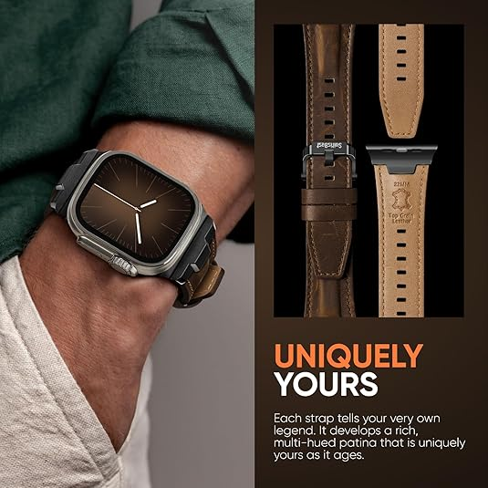 Genuine Leather Watch Band for Apple Watch | Suitisbest Replacement Strap for Ultra 2/1 & All Series